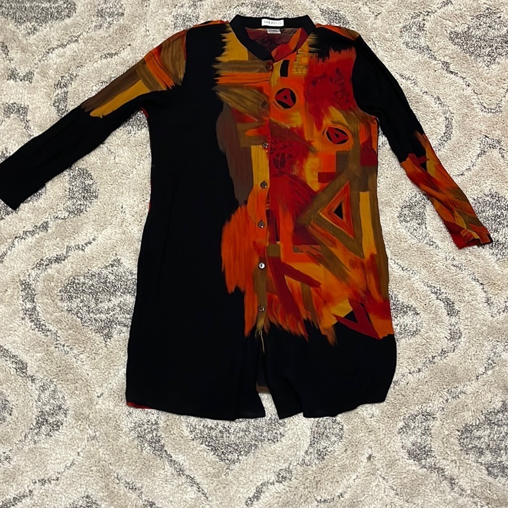 Womens Button Front Tunic Top - image 2
